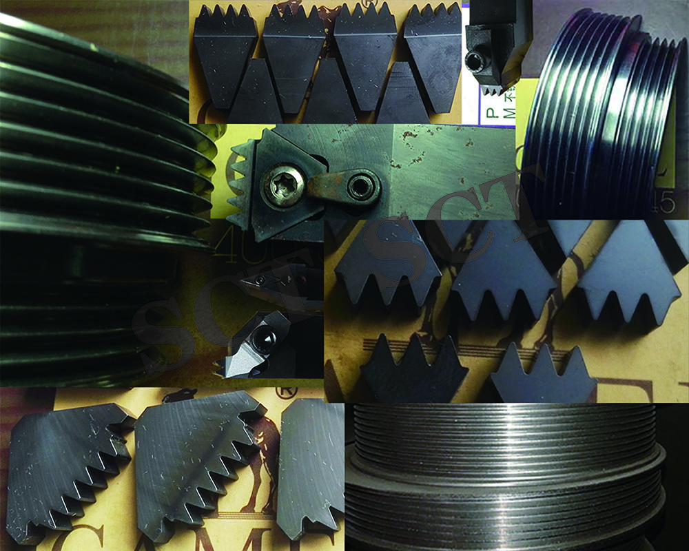 Custommade Grooving Inserts for Grooving Pulley Vgrooves SCT CO., LTD.